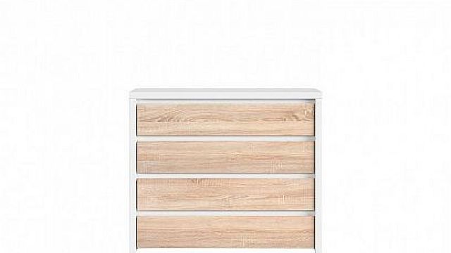 Komody dub sonoma bílé