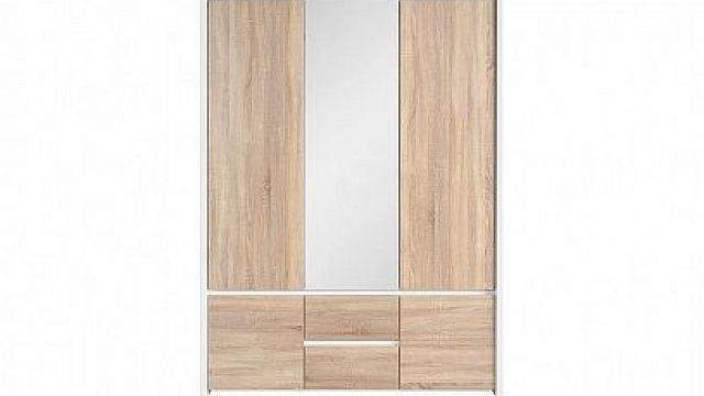 Šatní skříně se zrcadlem dub sonoma