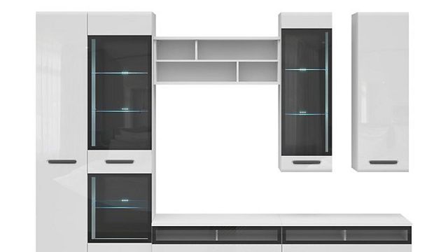 Bílé obývací stěny