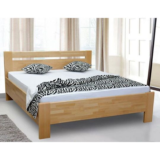 Matěj Lux Masivní postel 180 cm, buk