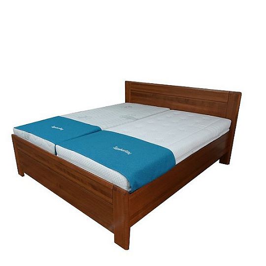 Elizabet 2 Dřevěná postel 180 cm, ořech tmavý