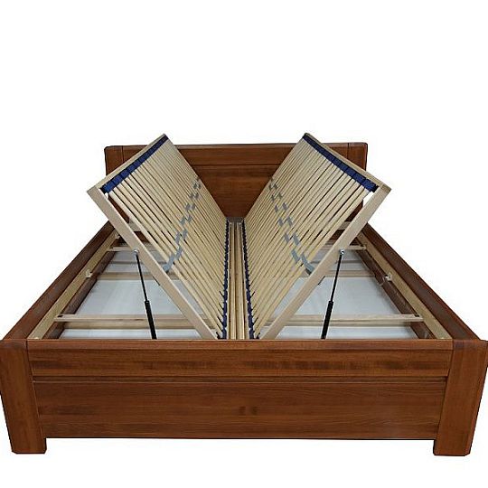 Elizabet 2 Dřevěná postel 180 cm, ořech tmavý