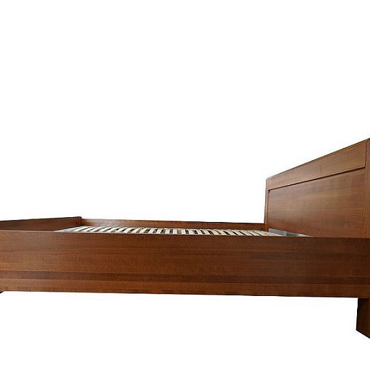 Elizabet 2 Dřevěná postel 180 cm, ořech tmavý