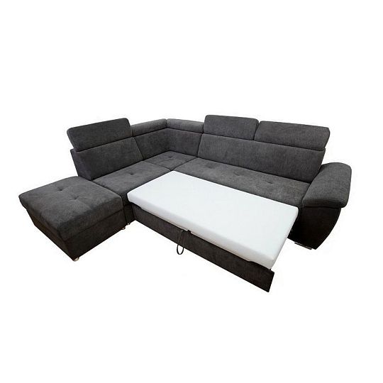 FONDUE II sedací souprava pravá, šedohnědá