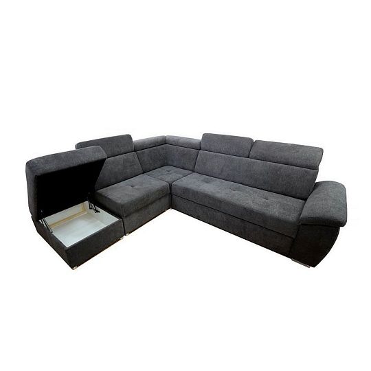 FONDUE II sedací souprava pravá, šedohnědá