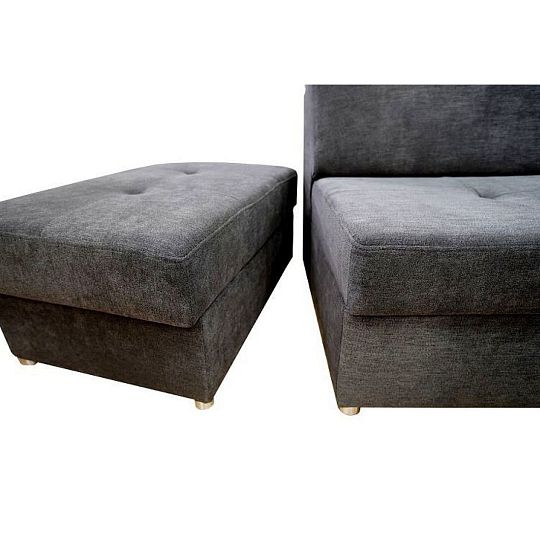 FONDUE II sedací souprava pravá, šedohnědá