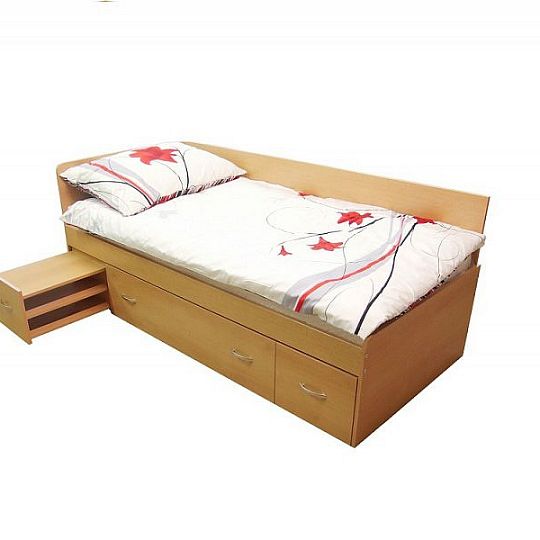 MAXIMUS válenda s úložným prostorem 90 cm, Buk