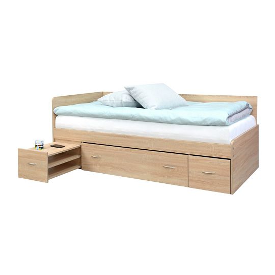 MAXIMUS válenda s úložným prostorem 90 cm, dub sonoma