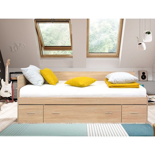 MAXIMUS válenda s úložným prostorem 90 cm, dub sonoma