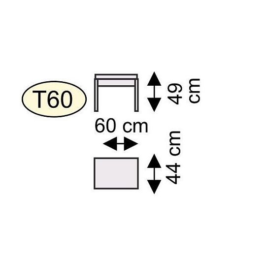 VENEZUELA taburet T60, dub sonoma/šedá