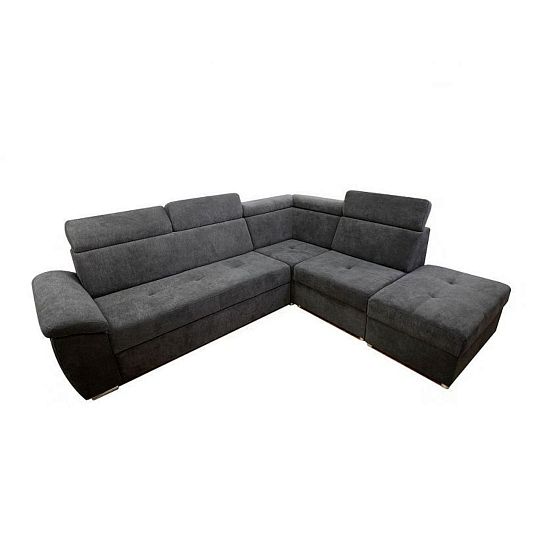 FONDUE II sedací souprava levá, šedohnědá