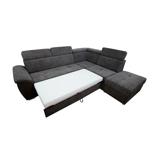 FONDUE II sedací souprava levá, šedohnědá