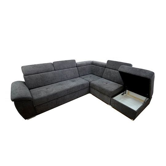 FONDUE II sedací souprava levá, šedohnědá