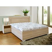 DOMINGO postel 180 cm + rošt a úložný prostor, dub sonoma