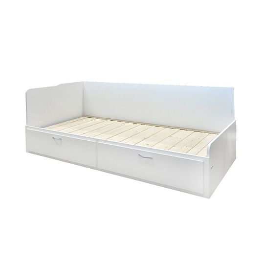 MENEOS rozkládací postel 90 cm, univerzální bočnice, bílá