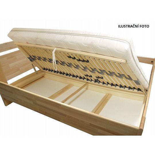 Laterna 2 manželská postel 180 s ÚP a rošty, buk