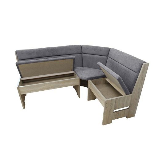 DENIS rohová lavice, univerzální roh, dub sonoma/šedá PW14
