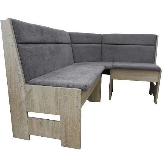 DENIS rohová lavice, univerzální roh, dub sonoma/šedá PW14