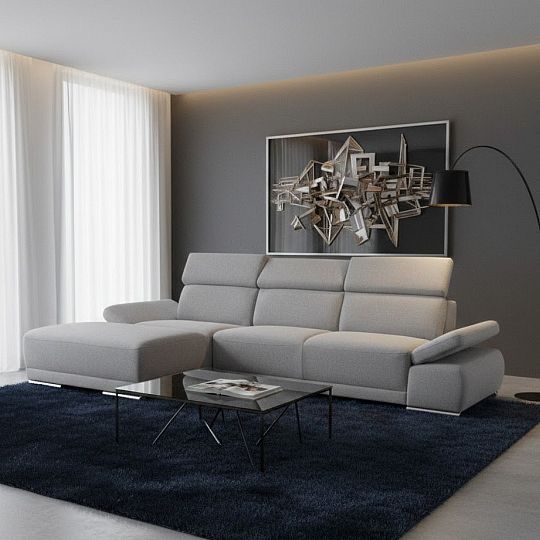 SOLMA KLASIK rohová sedací souprava pravá, šedá EV 16