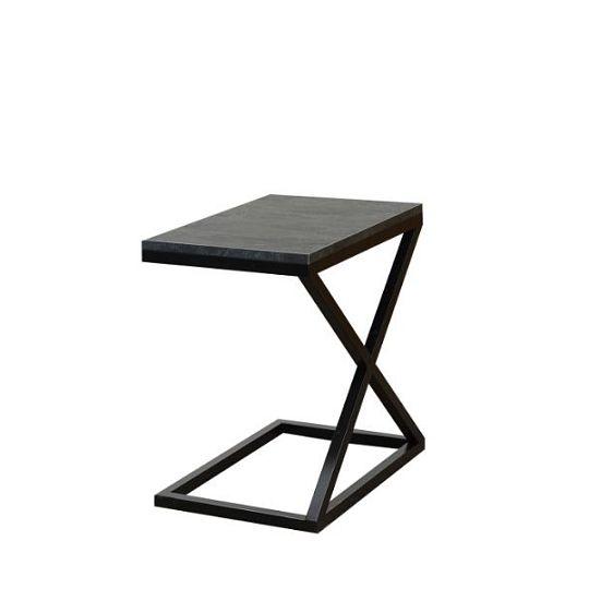NYX odkládací stolek, mramor uhelný/černý kov