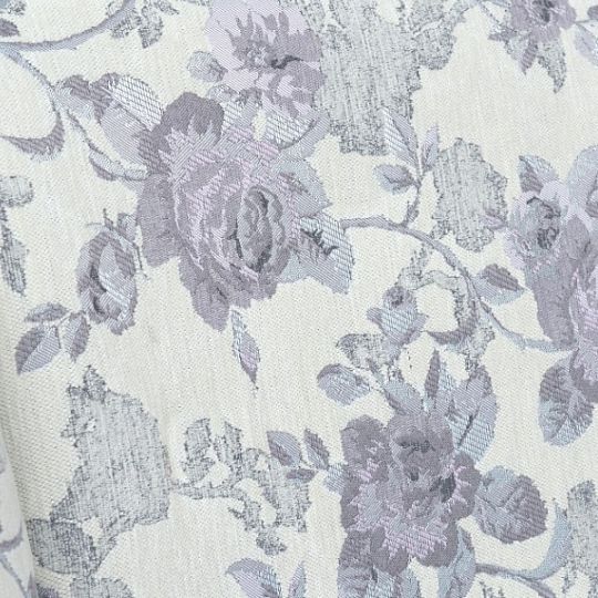 KLIPOS křeslo, květy, béžovofialové