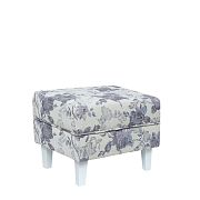 KLIPOS taburet, květy, béžovofialové