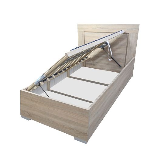 DOMINGO postel 90, rošt + úložný prostor, dub sonoma