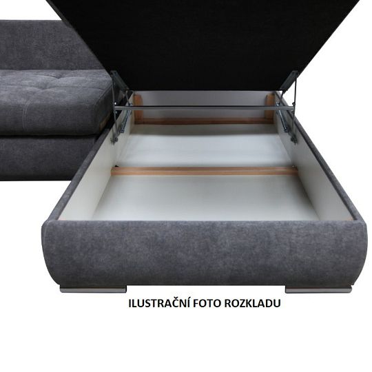 SKYLINE rohová sedací souprava levá, šedá Aston 16