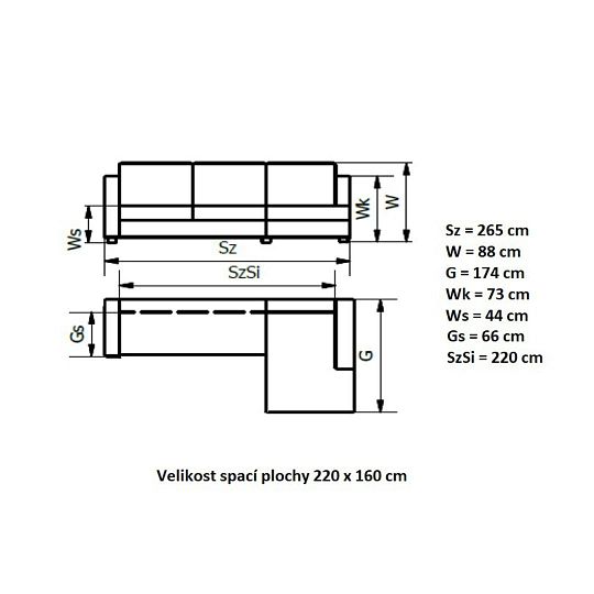 SKYLINE rohová sedací souprava levá, šedá Aston 16