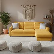 AGATA sedací souprava UNI, hořčicová Brooklyn mustaza