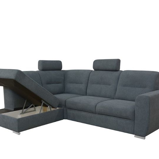 TOBAGO rohová sedací souprava, pravá, tmavě šedá