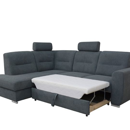 TOBAGO rohová sedací souprava, pravá, tmavě šedá