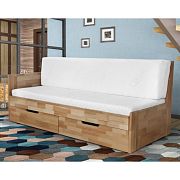 DONATELO B postel 100 cm, levá, rozklad a úložný prostor, buk
