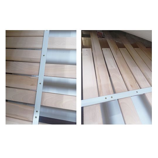 DONATELO B postel 100 cm, levá, rozklad a úložný prostor, buk