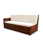 DONATELO B postel 100 cm, levá, rozklad a úložný prostor, třešeň