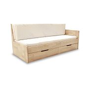 DONATELO B postel 100 cm, pravá, rozklad a úložný prostor, dub sonoma