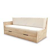 DONATELO B postel 100 cm, levá, rozklad a úložný prostor, dub sonoma