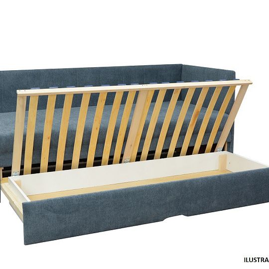 PALMARA rozkládací válenda, UNI, tmavě šedá/světle šedá