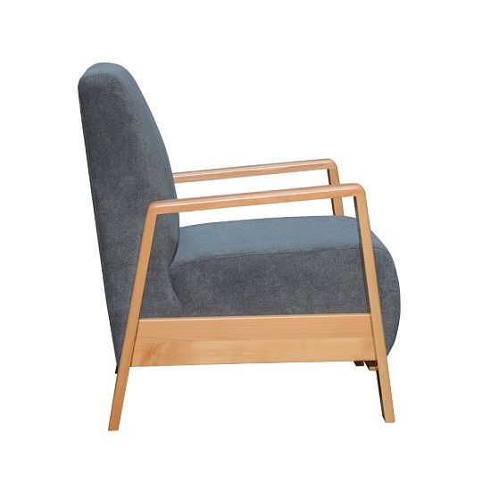 MELÁNIE RETRO křeslo, tmavě šedá PW 14