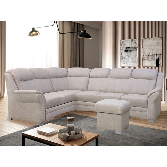 HORTENZIE rohová sedací souprava, pravá, světle hnědá SS01