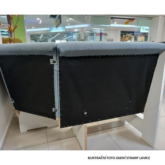 DENIS rohová lavice, univerzální roh, bílá/šedá PW14