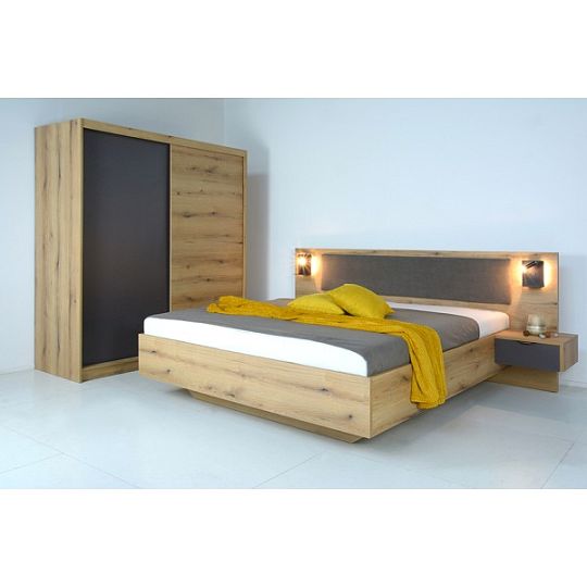 MONTREAL šatní skříň 120, dub pobřežný/šedohnědá