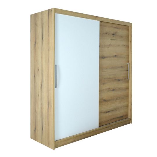 MONTREAL šatní skříň 180, dub pobřežný/bílá