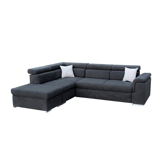 BORGO rohová sedací souprava, pravá, tmavě šedá Curio 97