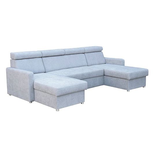 FONDUE sedací souprava do U, univerzální, světle šedá Rosario 452