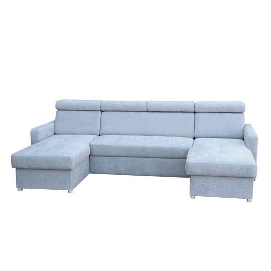 FONDUE sedací souprava do U, univerzální, světle šedá Rosario 452