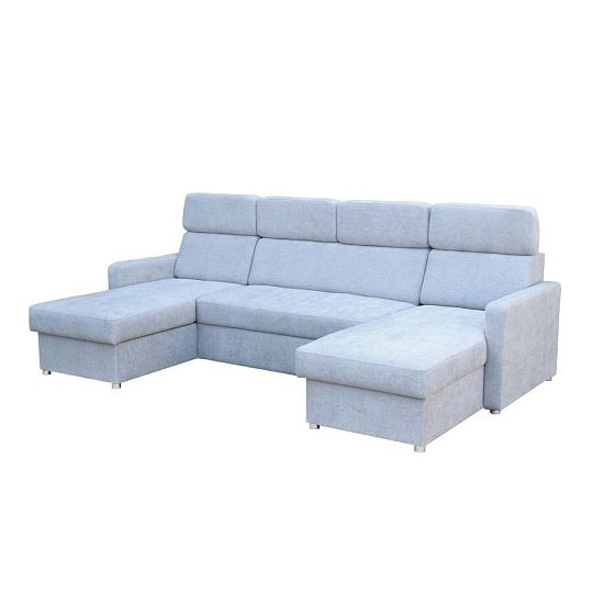 FONDUE sedací souprava do U, univerzální, světle šedá Rosario 452