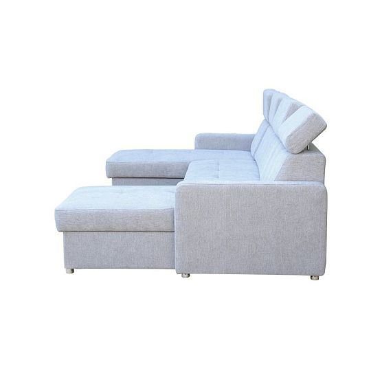 FONDUE sedací souprava do U, univerzální, světle šedá Rosario 452