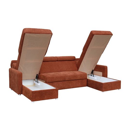 FONDUE sedací souprava do U, univerzální, skořicová Rosario 472