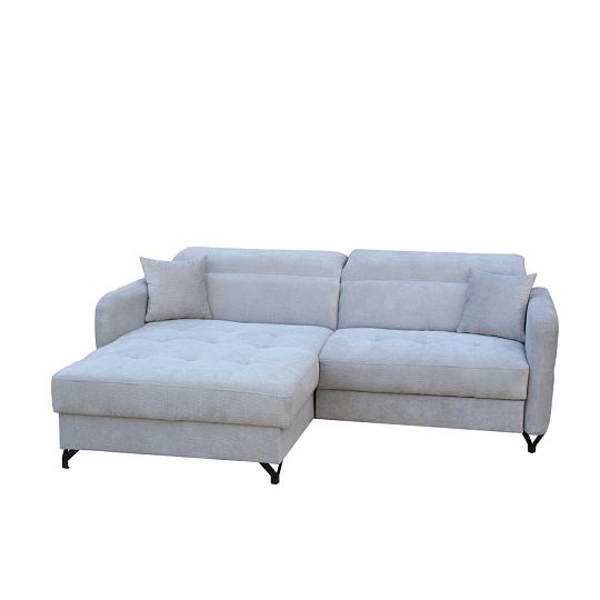 LOLITA rohová sedací souprava, univerzální, světle šedá